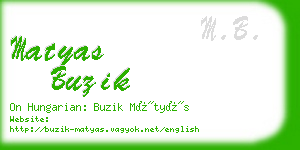 matyas buzik business card